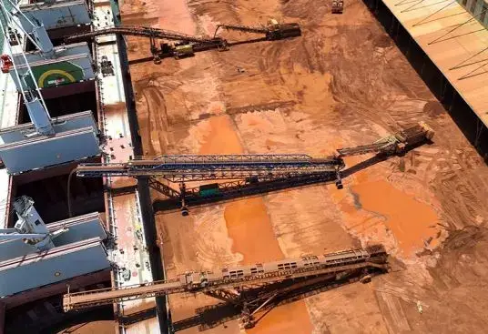 Tipos de equipos para manejo de materiales a granel en puertos